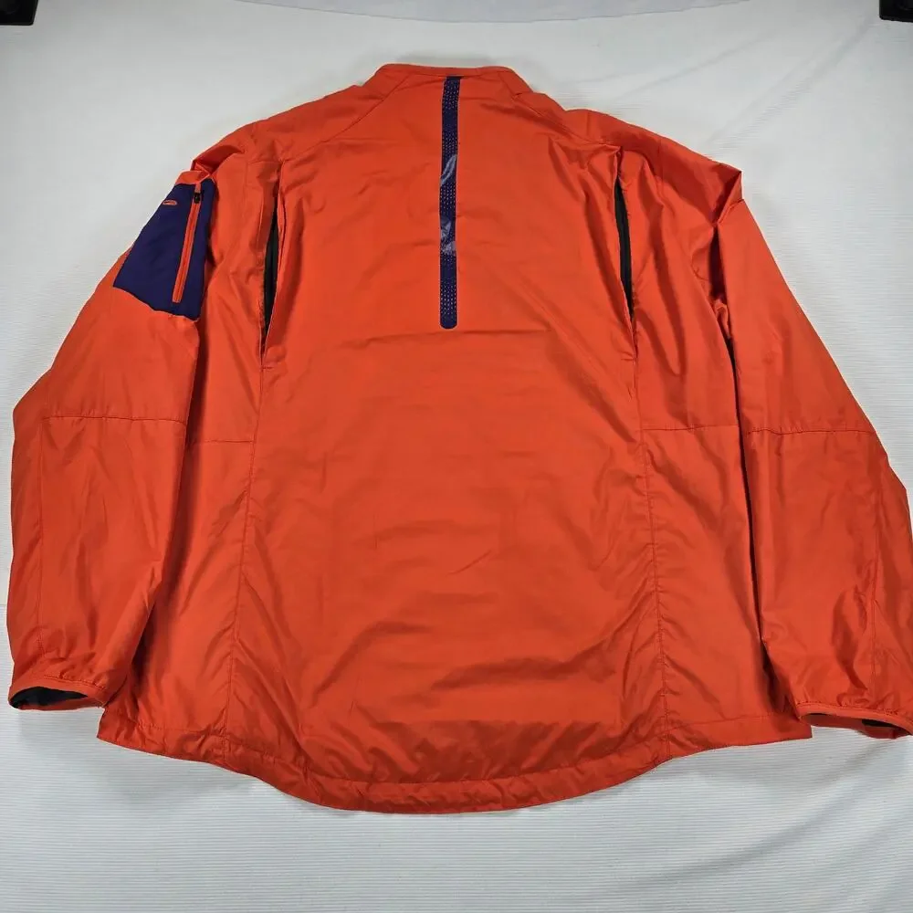 Nike Clemson‎ Tigers Orange Full Zip Long Sleeve Windbreaker Jacket Men Size XXL
